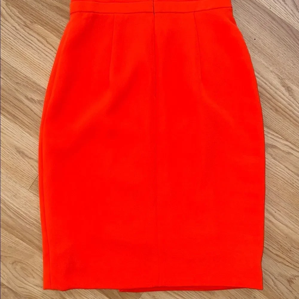 J.Crew Scalloped Wrap Sheath Dress Orange Size 00 Summer Spring